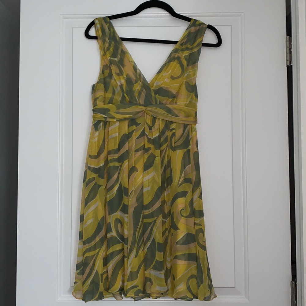 Anthropologie Yellow Pattern Dress